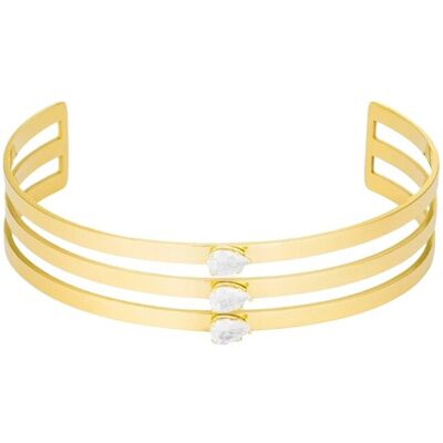 Preciosa Brățară din oțel placat cu aur cu zircon cubic Preciosa Sundrop Royal Lagoon 7482Y00 Preciosa Brățară din oțel placat cu aur cu zircon cubic Preciosa Sundrop Royal Lagoon 7482Y00