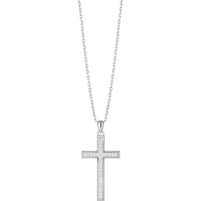 Preciosa Colier din argint cu zirconiu cubic Preciosa Cross Candy 5407 00 Preciosa Colier din argint cu zirconiu cubic Preciosa Cross Candy 5407 00