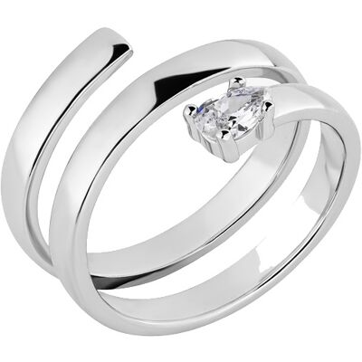 Preciosa Inel deschis de argint cu zirconiu cubic Twist Drop Glamour 5423 00 52 mm Preciosa Inel deschis de argint cu zirconiu cubic Twist Drop Glamour 5423 00 52 mm