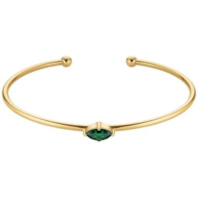 Rosefield Brățară solidă, deschisă cu un cristal Swarovski verde JBEMG-J1242 Rosefield Brățară solidă, deschisă cu un cristal Swarovski verde JBEMG-J1242