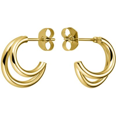 Rosefield Cercei rotunzi, placați cu aur Double Hoop Essentials DHEG-J227/JEDHG-J575 Rosefield Cercei rotunzi, placați cu aur Double Hoop Essentials DHEG-J227/JEDHG-J575