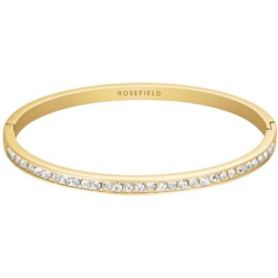 Rosefield Brățară solidă placată cu aur decorată cu cristale JBCBG-J1033 Rosefield Brățară solidă placată cu aur decorată cu cristale JBCBG-J1033