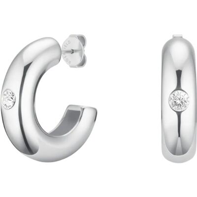 Rosefield Cercei eleganți, rotunzi din oțel cu cristal Solitaire JEBCS-J1201 Rosefield Cercei eleganți, rotunzi din oțel cu cristal Solitaire JEBCS-J1201