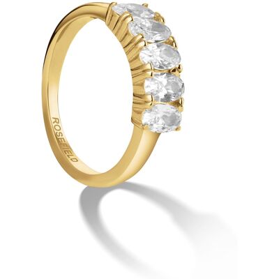 Rosefield Inel strălucitor placat cu aur cu zirconi JRFO 48 mm Rosefield Inel strălucitor placat cu aur cu zirconi JRFO 48 mm