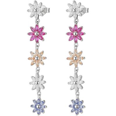 Rosato Cercei floricele de lux cu zirconiu cubic colorat Gaia RZGA76 Rosato Cercei floricele de lux cu zirconiu cubic colorat Gaia RZGA76