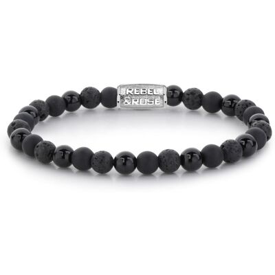 Rebel&Rose Brățară din mărgele Negru Rocks RR-60033-S 20 cm - L+ Rebel&Rose Brățară din mărgele Negru Rocks RR-60033-S 20 cm - L+