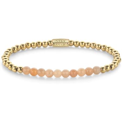 Rebel&Rose Brățară placată cu aur Sunstone meets Yellow Gold RR-40139-G 16,5 cm Rebel&Rose Brățară placată cu aur Sunstone meets Yellow Gold RR-40139-G 16,5 cm