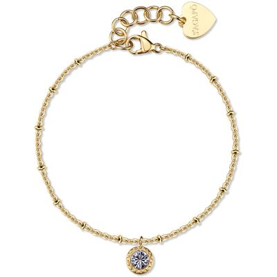 S'Agapõ Brățară delicată placată cu aur, cu cristal Aurora SAR63 S'Agapõ Brățară delicată placată cu aur, cu cristal Aurora SAR63