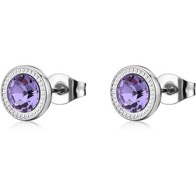 S'Agapõ Cercei tip știft de oțel cu cristal violet Lucky Light SKT68 S'Agapõ Cercei tip știft de oțel cu cristal violet Lucky Light SKT68