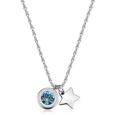 S'Agapõ Colier din oțel cu cristal cu Steluță Lucky Light SKT55 S'Agapõ Colier din oțel cu cristal cu Steluță Lucky Light SKT55