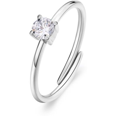S'Agapõ Inel din oțel cu zircon Dazzly SDZ31 S'Agapõ Inel din oțel cu zircon Dazzly SDZ31