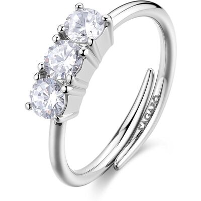 S'Agapõ Inel din oțel cu zircon cubic Dazzly SDZ155 S'Agapõ Inel din oțel cu zircon cubic Dazzly SDZ155