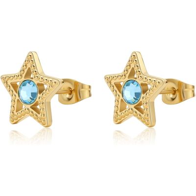S'Agapõ Cercei placați cu aur Steluțe Lucky Light SKT50 S'Agapõ Cercei placați cu aur Steluțe Lucky Light SKT50
