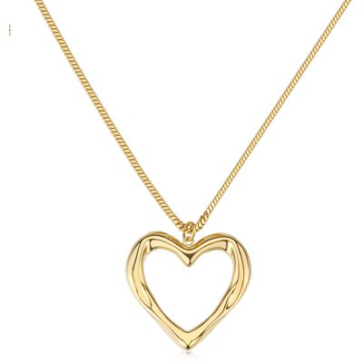 S'Agapõ Colier romantic placat cu aur cu inimă Emotion SMO02 S'Agapõ Colier romantic placat cu aur cu inimă Emotion SMO02