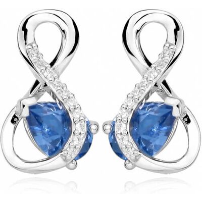Silver Cat Cercei fashion cu spinel albastru și zirconi SC412 Silver Cat Cercei fashion cu spinel albastru și zirconi SC412