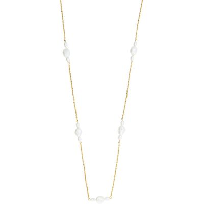 Silver Cat Colier lung placat cu aur cu perle de apă dulce SC560 Silver Cat Colier lung placat cu aur cu perle de apă dulce SC560