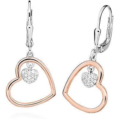Silver Cat Cercei bicolori suspendați din argint Love & Infinity SC620 Silver Cat Cercei bicolori suspendați din argint Love & Infinity SC620