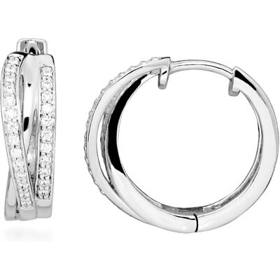 Silver Cat Cercei rotunzi din argint cu zirconiu cubic Beauty SC587 Silver Cat Cercei rotunzi din argint cu zirconiu cubic Beauty SC587