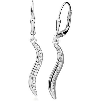 Silver Cat Cercei suspendați din argint cu zircon transparent Beauty SC597 Silver Cat Cercei suspendați din argint cu zircon transparent Beauty SC597