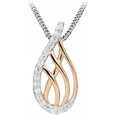 Silver Cat Colier stilat bicolor cu zirconi SC409 Silver Cat Colier stilat bicolor cu zirconi SC409