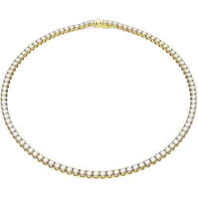 Swarovski Colier de lux placat cu aur cu zircon cubic transparent Matrix Tennis 5681795 41 cm Swarovski Colier de lux placat cu aur cu zircon cubic transparent Matrix Tennis 5681795 41 cm