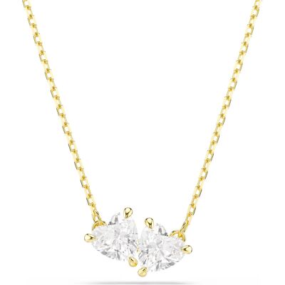 Swarovski Colier placat cu aur cu inimioare strălucitoare Mesmera 5733475 Swarovski Colier placat cu aur cu inimioare strălucitoare Mesmera 5733475