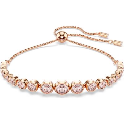 Swarovski Brățară placată cu aur cu cristale roz Tennis Imber 5718204 Swarovski Brățară placată cu aur cu cristale roz Tennis Imber 5718204