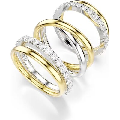 Swarovski Set de inele bicolore cu zirconii Hyperbola 5740411 (3x inele) 58 mm Swarovski Set de inele bicolore cu zirconii Hyperbola 5740411 (3x inele) 58 mm