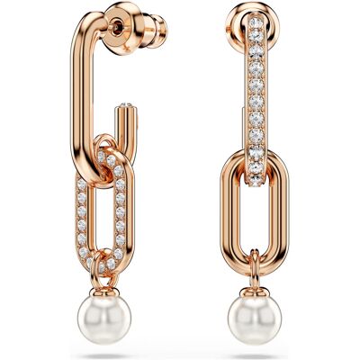 Swarovski Cercei strălucitori placați cu aur cu perle Constella 5728585 Swarovski Cercei strălucitori placați cu aur cu perle Constella 5728585