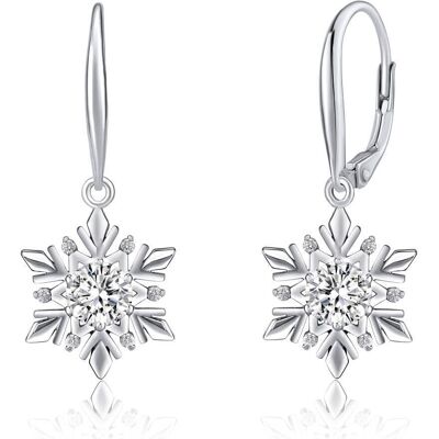 Silvego Cercei argintii eleganți Fulg de nea JJJE0811sw Silvego Cercei argintii eleganți Fulg de nea JJJE0811sw
