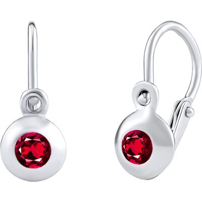 Silvego Cercei argintii pentru copii cu zircon roșu în rubin SILVEGOB31442r Silvego Cercei argintii pentru copii cu zircon roșu în rubin SILVEGOB31442r