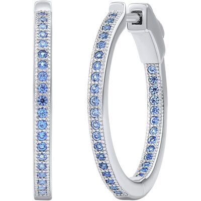 Silvego Cercei rotunzi din argint MILLA de 22 mm cu safir albastru JJJE0106ELB Silvego Cercei rotunzi din argint MILLA de 22 mm cu safir albastru JJJE0106ELB