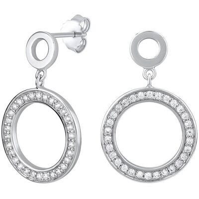 Silvego Cercei de argint cercuri cu zirconi FW4984E Silvego Cercei de argint cercuri cu zirconi FW4984E