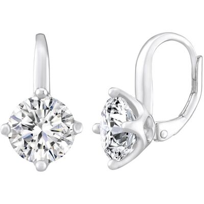 Silvego Cercei din argint LILA cu zircon transparent LPS0620 L: (2 x 1,1 cm) Silvego Cercei din argint LILA cu zircon transparent LPS0620 L: (2 x 1,1 cm)