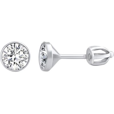 Silvego Cercei tip știft de argint cu Swarovski Zirconia 6 mm SILVEGO70606w Silvego Cercei tip știft de argint cu Swarovski Zirconia 6 mm SILVEGO70606w