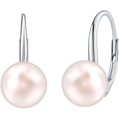 Silvego Cercei argintii cu perlă Swarovski® roz deschisCrystak VSW015ELPS Silvego Cercei argintii cu perlă Swarovski® roz deschisCrystak VSW015ELPS