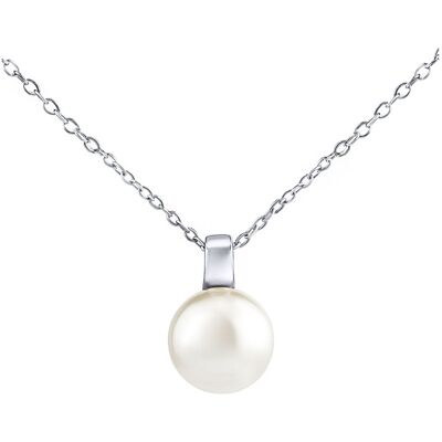 Silvego Colier din argint cu perle albe Swarovski® Crystaks 12 mm LPS061912PSWW (lanț, pandantiv) Silvego Colier din argint cu perle albe Swarovski® Crystaks 12 mm LPS061912PSWW (lanț, pandantiv)