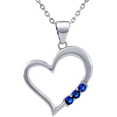 Silvego Colier din argint INIMA cu pandantiv inimă cu zirconiu albastru Swarovski Zirconia SILVEGO11580NB Silvego Colier din argint INIMA cu pandantiv inimă cu zirconiu albastru Swarovski Zirconia SILVEGO11580NB