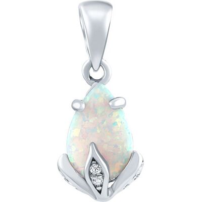 Silvego Pandantiv din argint Clarissa cu opal alb si strălucire Zirconia JJJ1267PW Silvego Pandantiv din argint Clarissa cu opal alb si strălucire Zirconia JJJ1267PW