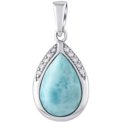 Silvego Pandantiv din argint cu larimar natural JST13327PLR Silvego Pandantiv din argint cu larimar natural JST13327PLR
