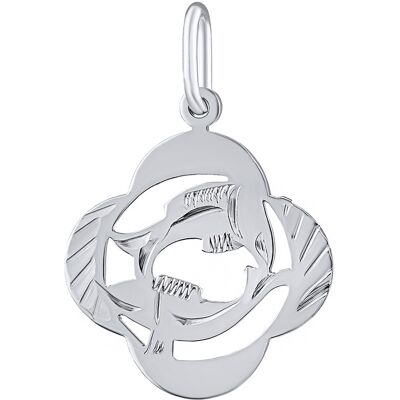 Silvego Pandantiv din argint semnul zodiacului Pești - trifoi cu patru foi SILVEGOB10281S03 Silvego Pandantiv din argint semnul zodiacului Pești - trifoi cu patru foi SILVEGOB10281S03