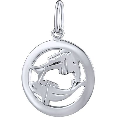 Silvego Pandantiv din argint al semnului zodiacal Pești - rotund SILVEGOB10283S03 Silvego Pandantiv din argint al semnului zodiacal Pești - rotund SILVEGOB10283S03