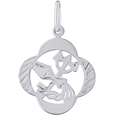 Silvego Pandantiv din argint semnul zodiacului Vărsător - trifoi cu patru foi SILVEGOB10281S02 Silvego Pandantiv din argint semnul zodiacului Vărsător - trifoi cu patru foi SILVEGOB10281S02