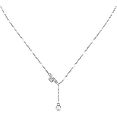Trussardi Colier fin din oțel cu cristale TJAXC08 Trussardi Colier fin din oțel cu cristale TJAXC08