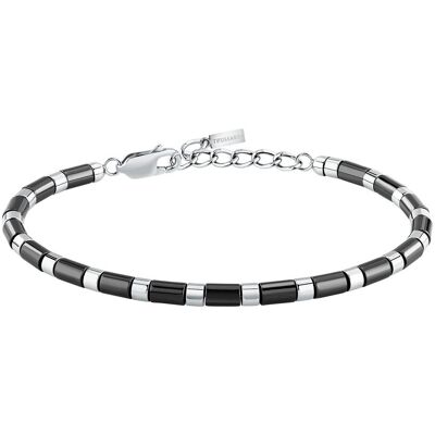 Trussardi Brățară cu mărgele din ceramică neagră și oțel T-Ceramic TJAXE09 Trussardi Brățară cu mărgele din ceramică neagră și oțel T-Ceramic TJAXE09
