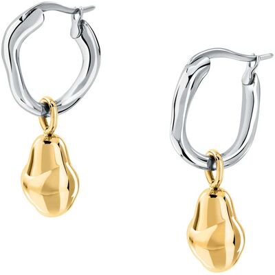 Trussardi Cercei rotunzi bicolori 2 in 1 din otel T-Design TJAXA14 Trussardi Cercei rotunzi bicolori 2 in 1 din otel T-Design TJAXA14