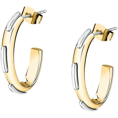 Trussardi Cercei rotunzi bicolori din oțel – Concept TJAYY09 Trussardi Cercei rotunzi bicolori din oțel – Concept TJAYY09