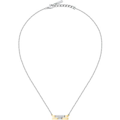 Trussardi Colier bicolor din oțel cu zirconi T-Logo TJAXC06 Trussardi Colier bicolor din oțel cu zirconi T-Logo TJAXC06