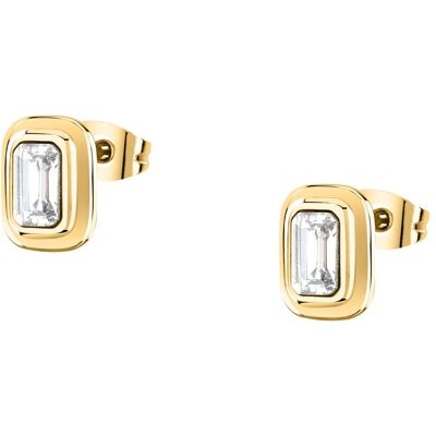 Trussardi Cercei placați cu aur cu zirconiu cubic T-Design TJAXA28 Trussardi Cercei placați cu aur cu zirconiu cubic T-Design TJAXA28