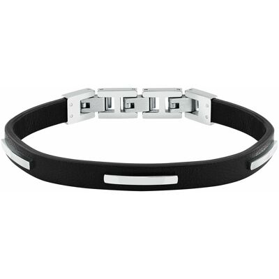 Trussardi Brățară din piele neagră pentru bărbați T-Leather TJAXZ10 Trussardi Brățară din piele neagră pentru bărbați T-Leather TJAXZ10